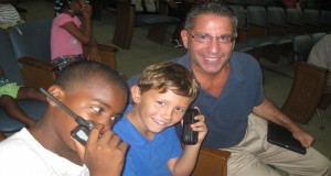 Pastor David with boys at church in La Romana