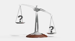Scales with question marks