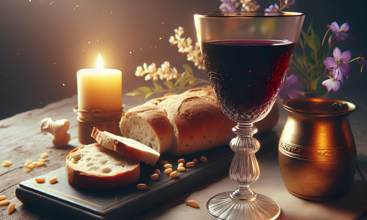 bread wine - communion