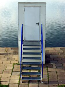 Stairs to a door