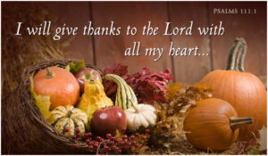Giving thanks - Scripture